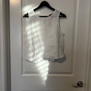 NWT Quince 100% European Linen Cropped Tank